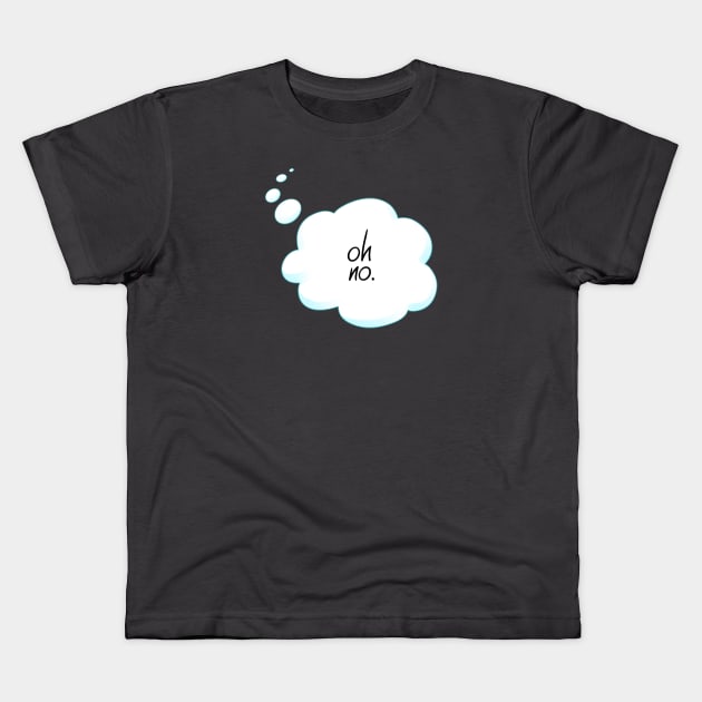 Oh No Thought Bubble Kids T-Shirt by FindChaos